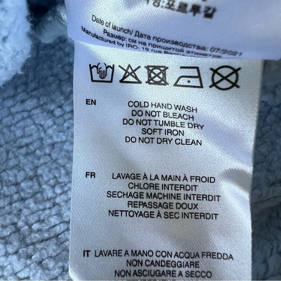 IRO Lusse Pleated Shoulder Sweatshirt Blue Ciel Crewneck Women’s XS Cozy GUC - Picture 11 of 11